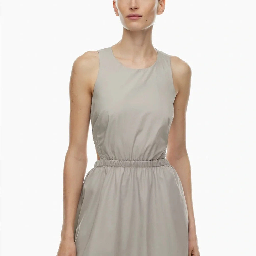 Aritzia Wilfred Cella Poplin Dress in Ashen - Picture 8 of 10